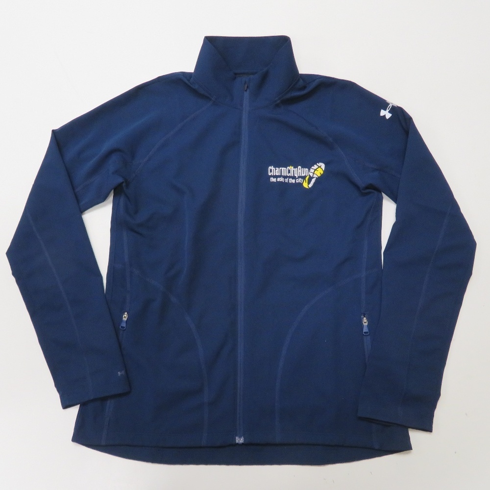 Under Armour Jacket Womens Small UA Storm‎ Launch Run Fitted Blue Heatgear Light